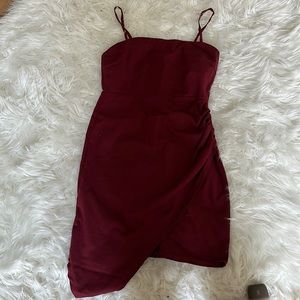 hello molly - maroon - tight midi dress